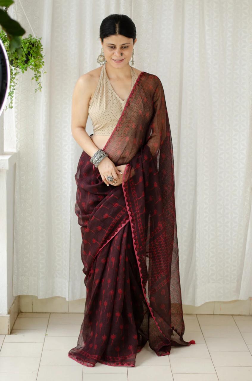DF 30 Chamki Printed Daily Wear Sarees Catalog